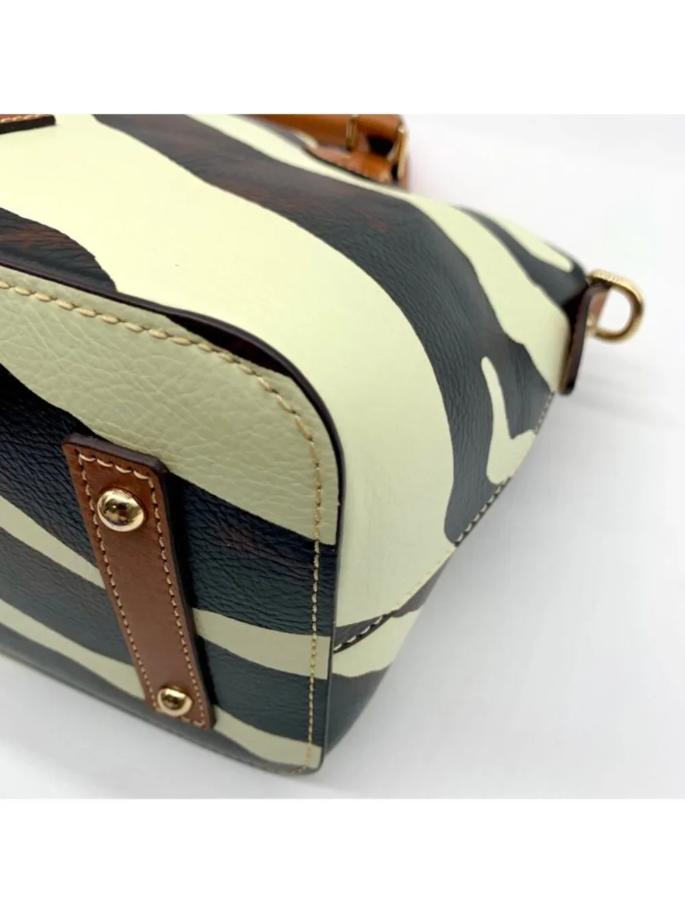 Dooney & Bourke Zebra Print Leather Geena Satchel
